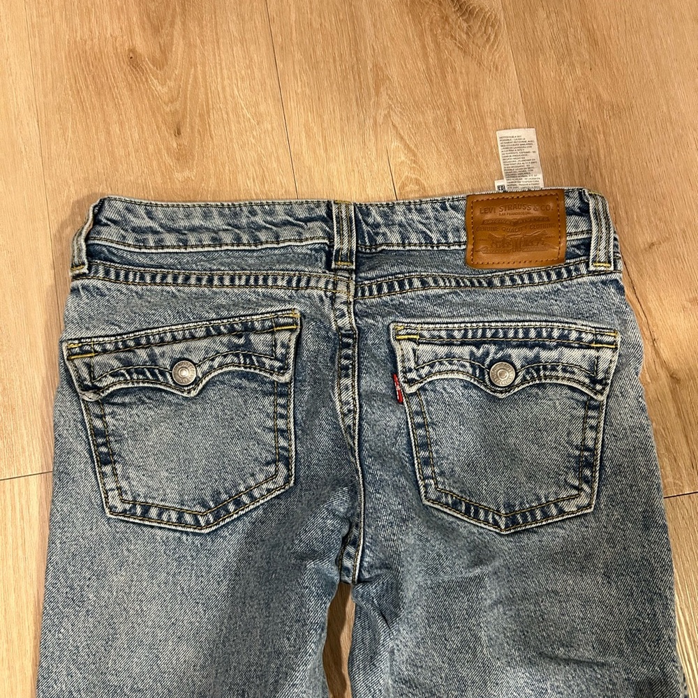 Levis Premium Noughties Bootcut Jeans Womens 27" x 30” Y2K Flap Pocket Blue City - Picture 7 of 7
